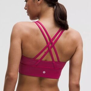 Lululemon Pink Energy Longline Sports Bra sz 4